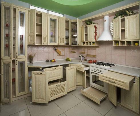 Interior kitchen with a stove