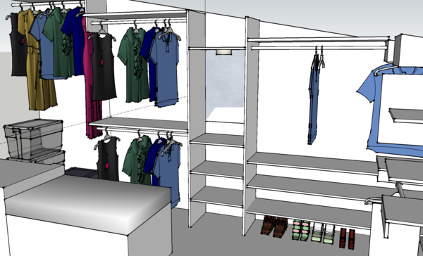Modern technologies make it possible to plan your wardrobe room online