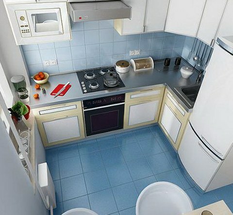 kitchen of 9 meters Design