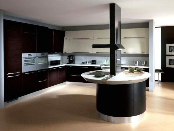 Moderne kjøkken: design i stil med minimalisme, hi-tech og loft, plast møbler, video og bilder