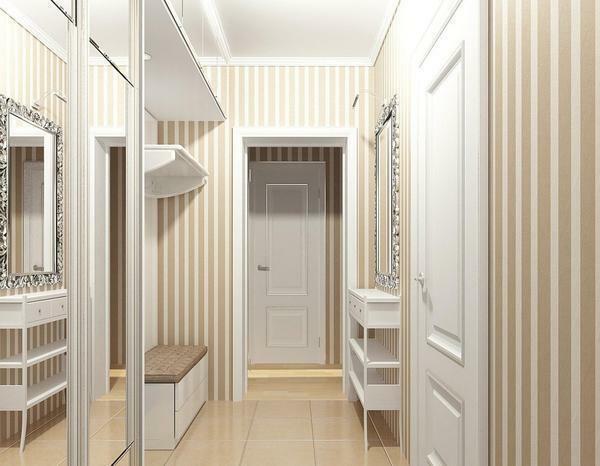 koridor interior di apartemen panel House: Foto perbaikan, desain lemari kecil, lorong 2017