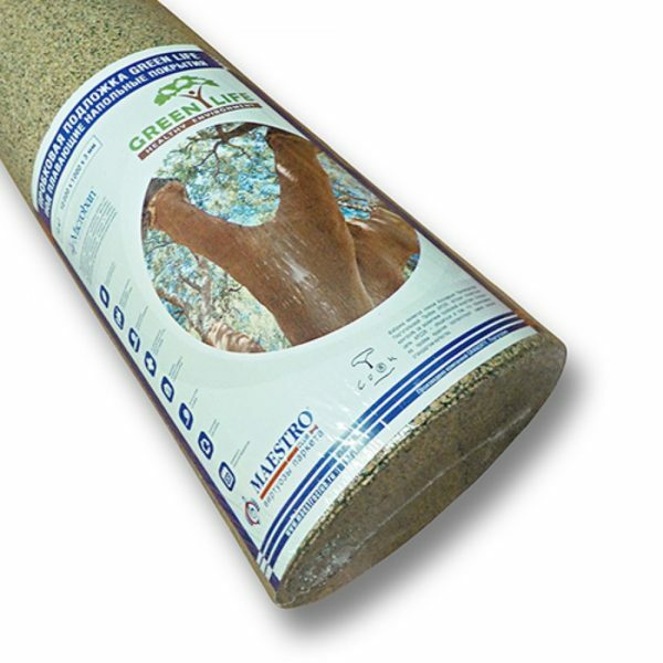 Cork substrate manufactured in rolls of 10 square meters