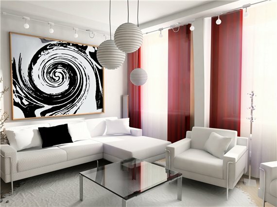 Šīs gleznas interjera dzīvojamā istaba