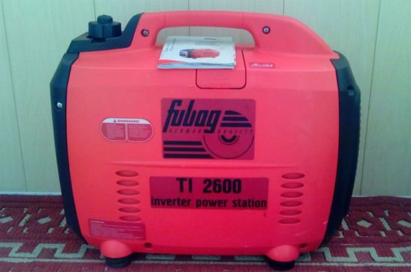Fubag TI 2600 Maksimalna snaga i druge karakteristike benzin generatora, video i fotografije