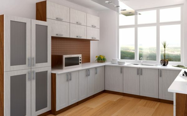 Kitchen furniture with corner placement - one of the most convenient