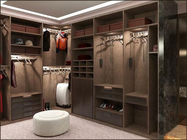 The wardrobe in the dressing room should be functional and practical