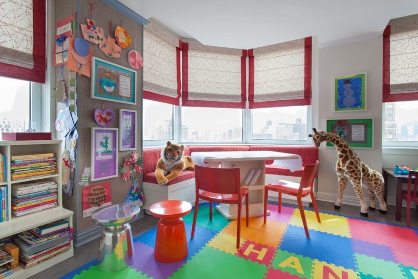 Blød gulv til børneværelser: smukke, komfortable og sikker