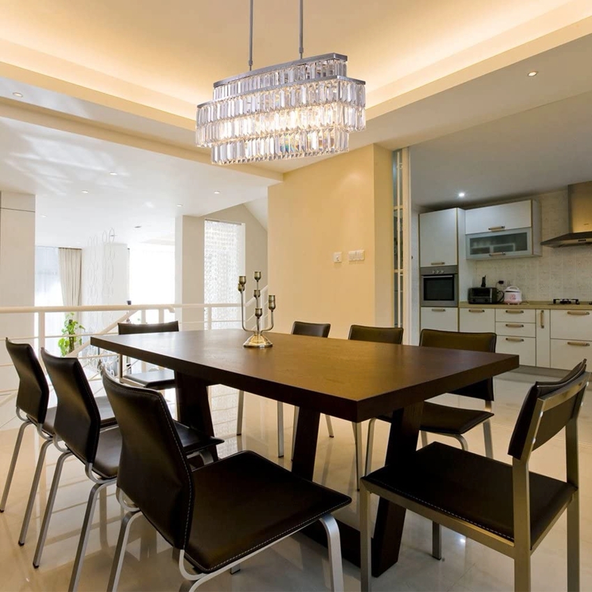 Masanın üstündeki mutfak için sarkıt lambalar: güzel ve modern