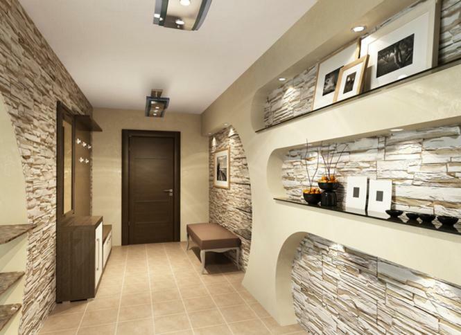 Fazer o corredor no apartamento Foto: como decorar o corredor de casa, design sala, interior idéias de design, cor bonita