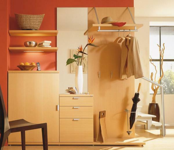 For the hallway, you must buy a small chest of drawers, a wall with hooks for clothes and a mirror