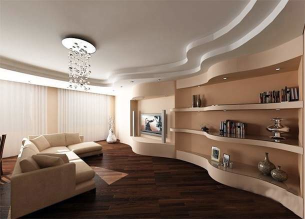 Beautiful multi-level ceiling with smooth lines
