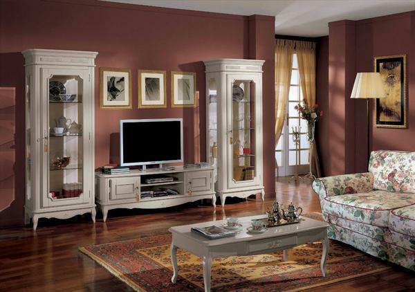 Living room in the style of modern classics: interior photo, design 2017, corridor furniture