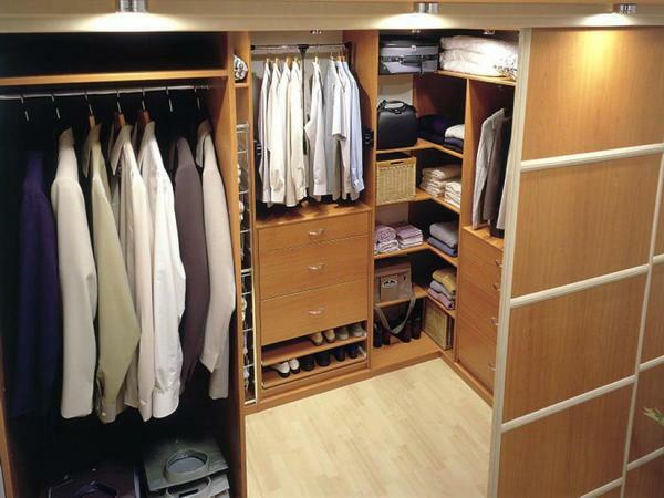 A small wardrobe is more convenient to use, since all things are immediately at hand