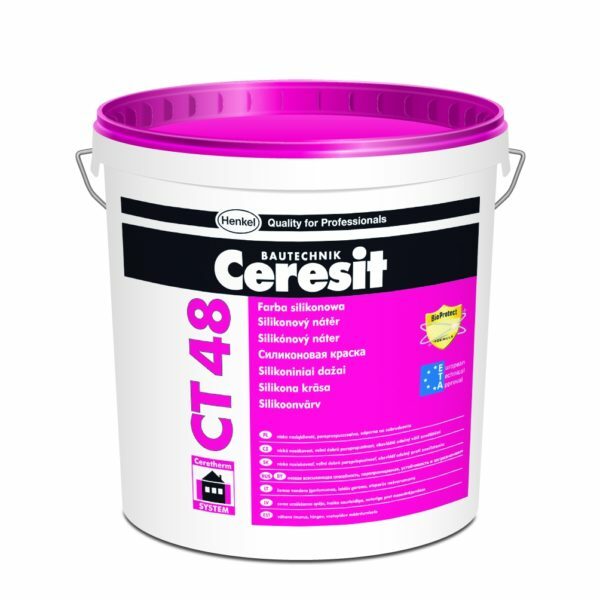 In the photo Ceresit CT 48 - Silicone paint quality from the German manufacturer