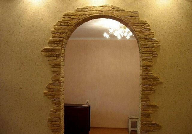 Arch made of plasterboard in the hallway: video-installation instructions with their hands, especially drywall constructions between the corridor and the living room, Price, Photo