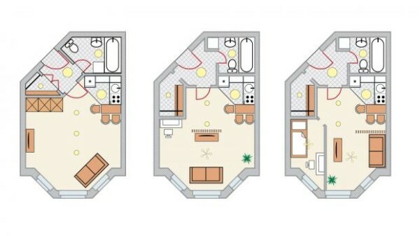 Dizainas gyvenamasis kambarys, atviro plano virtuvė: šiuolaikinio interjero dizainas, vaizdo ir nuotraukos