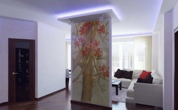 Decorative plasterboard design with distinctive design