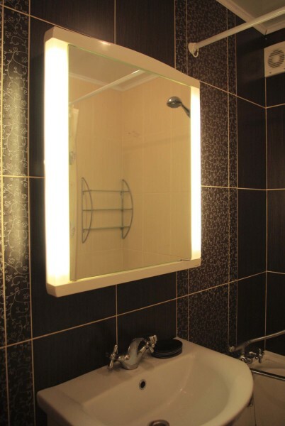You can make a separate illumination on the mirror, it is very convenient