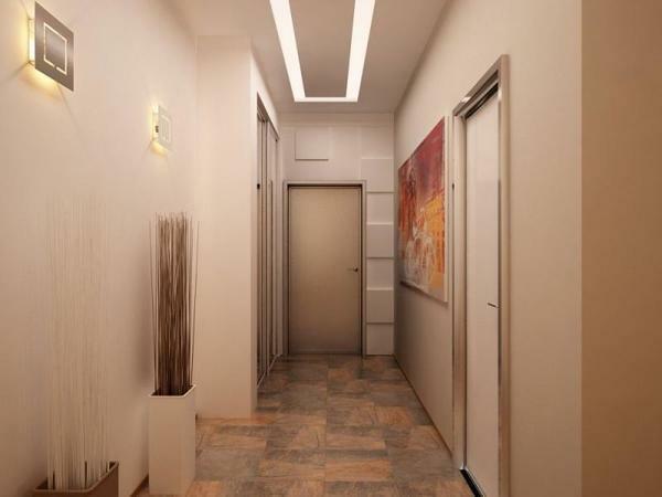 Reparation i en hall med en smal korridor Foto: Lägenhet idéer och alternativ, Ikea, modulär, verklig inre upp till 30 cm
