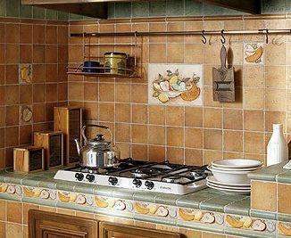 Due to its practicality and durability, the tile is ideal for facing the kitchen