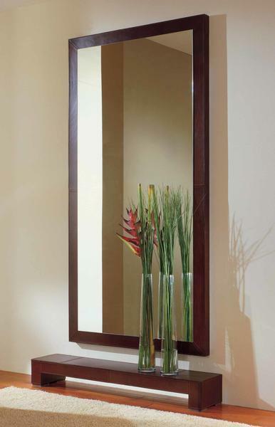 A successful solution for the hallway is a large full-length mirror