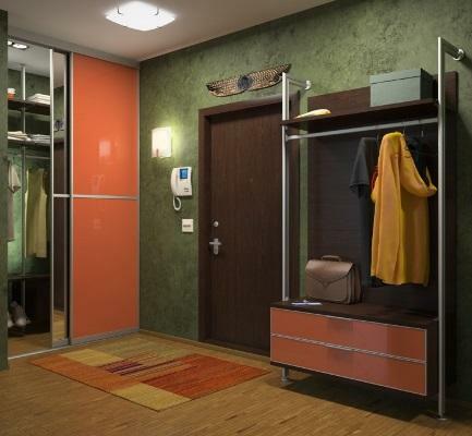 By equipping the dressing room in the hallway, you must first think over the design of the room and pick up a practical furniture set