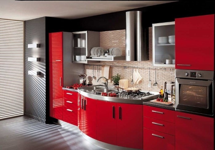 Kitchen Design 16 Quadratmeter. m. Innenausstattung und