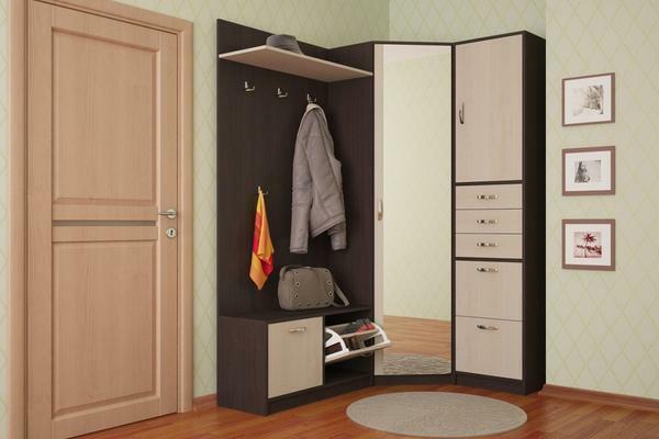 It is worth choosing a wardrobe of a color that would be different from the shade of the walls