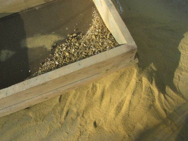 Sand per se nodig om ziften