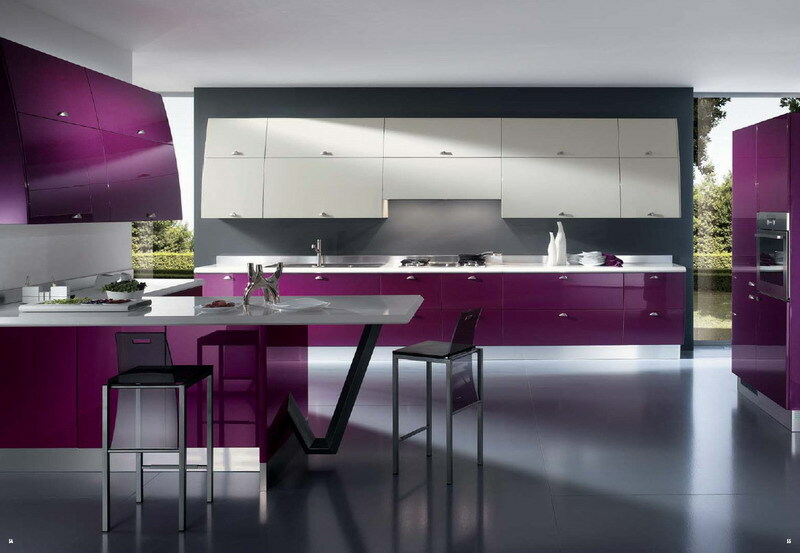 Apartmanda mutfak: bir gaz sütuna sahip modern kare 6 metrekare tasarım