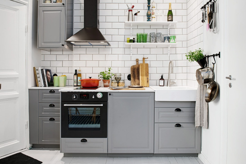 Gray kitchen: modern way to design space