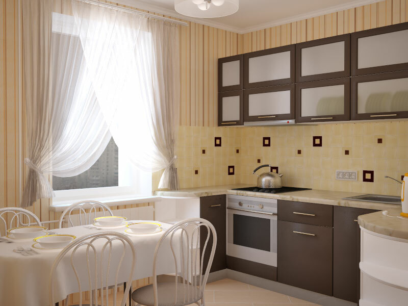 Hruščov kuhinja oblikovanje, postavitev brezhnevki, IKEA, 121 serija, KOPE 3 od 4 v Ceske