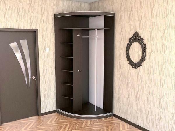 Corner cabinet in the hall: catalog and photo, 600x600 in a small corridor, filling a narrow cabinet, ideas for design