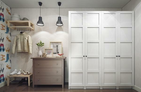 The cabinet made in the Scandinavian style is mostly painted in white or another light shade