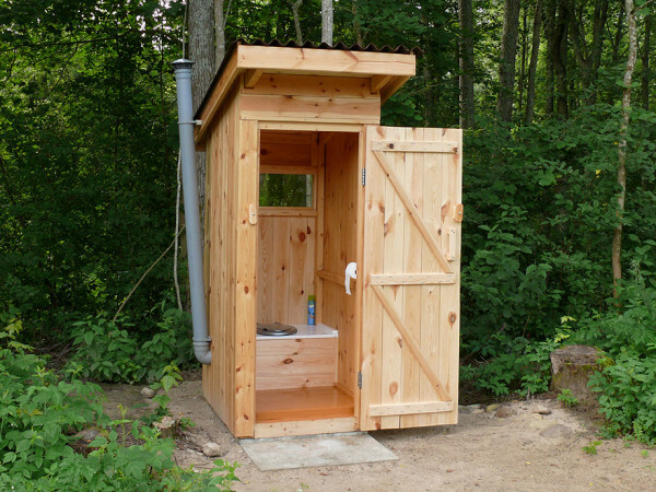Photo: Wooden toilet - the most simple solution for garden