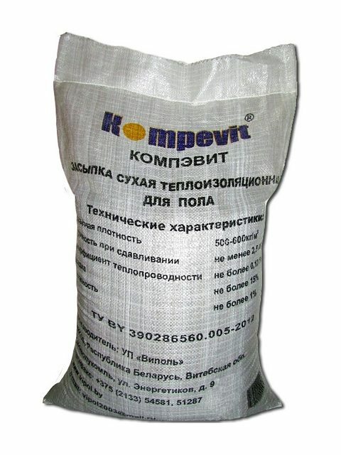 Expanded clay backfill from the brand "Kompevit".